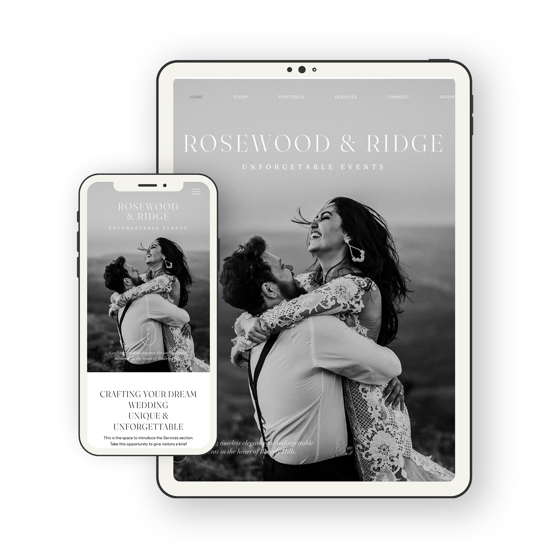 wedding planner wix studio template