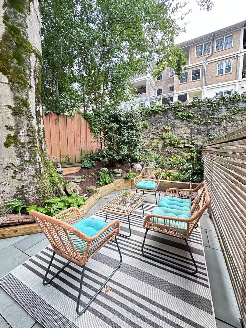 outdoor staged patio