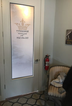 Serendipity Skin Center and Spa Door Logo