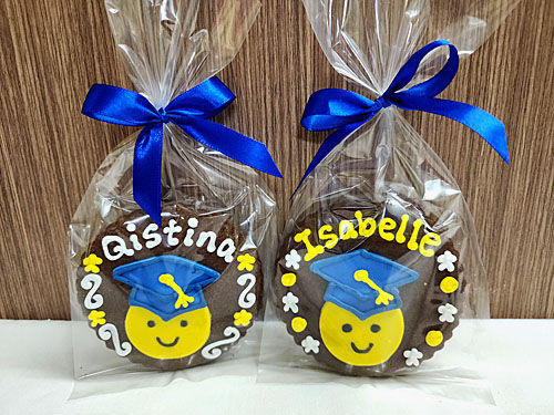 Smiley Face Graduate Cookie