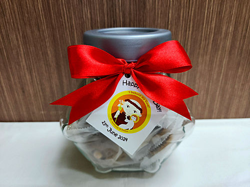 Thumbnail: Cookie Gift Jars with Custom-Printed Stickers / Gift Cards / Labels