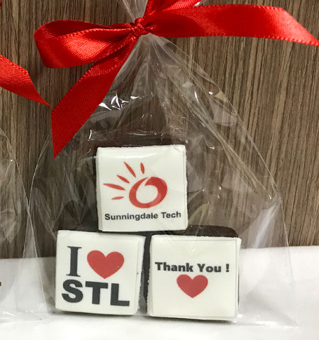 Thumbnail: Cookies with Printed Images of Corporate Logos