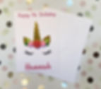 Personalised 3D Unicorn card