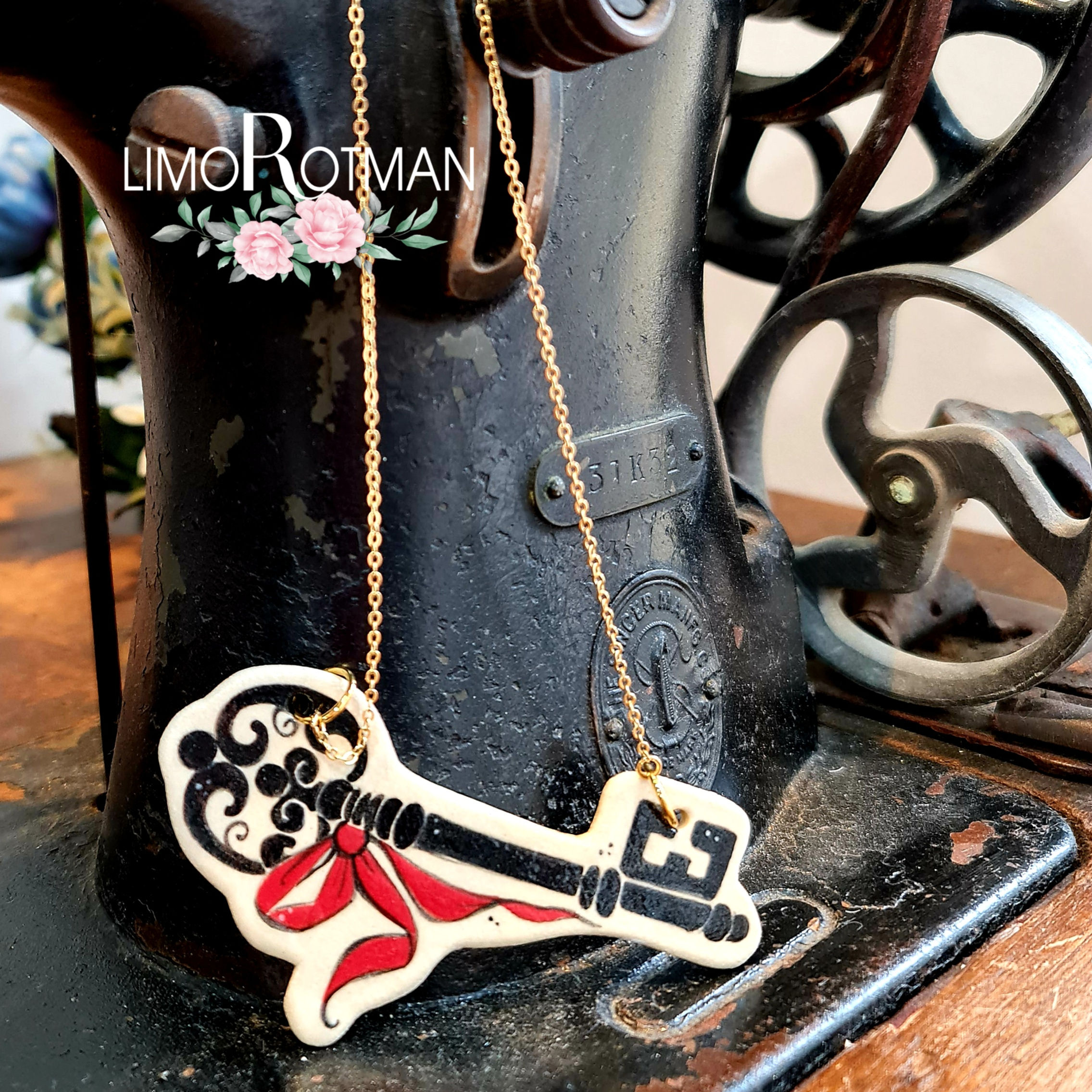 שרשרת מפתח קרמיקה