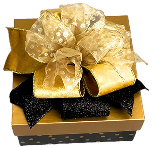 black and gold gift box