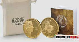 Moneda de 20mil pesos en conmemoración a los 100 años del Banco de la República