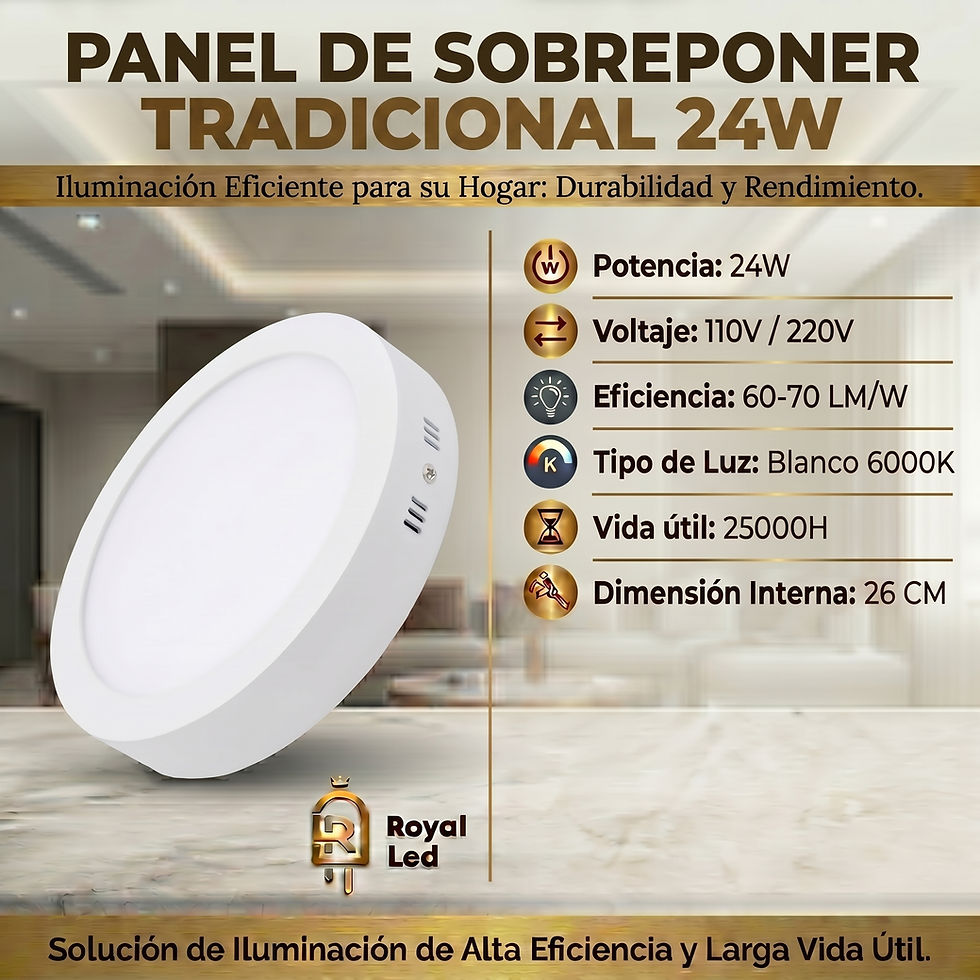 Miniatura: Panel Sobreponer Tradicional 24W