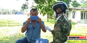 Ejército Nacional elabora tapabocas y realiza campañas de prevención y contención ante emergencia de