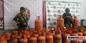 Ejército halló en Cartagena del Chairá depósito ilegal con más de 300 cilindros de gas que serían ut