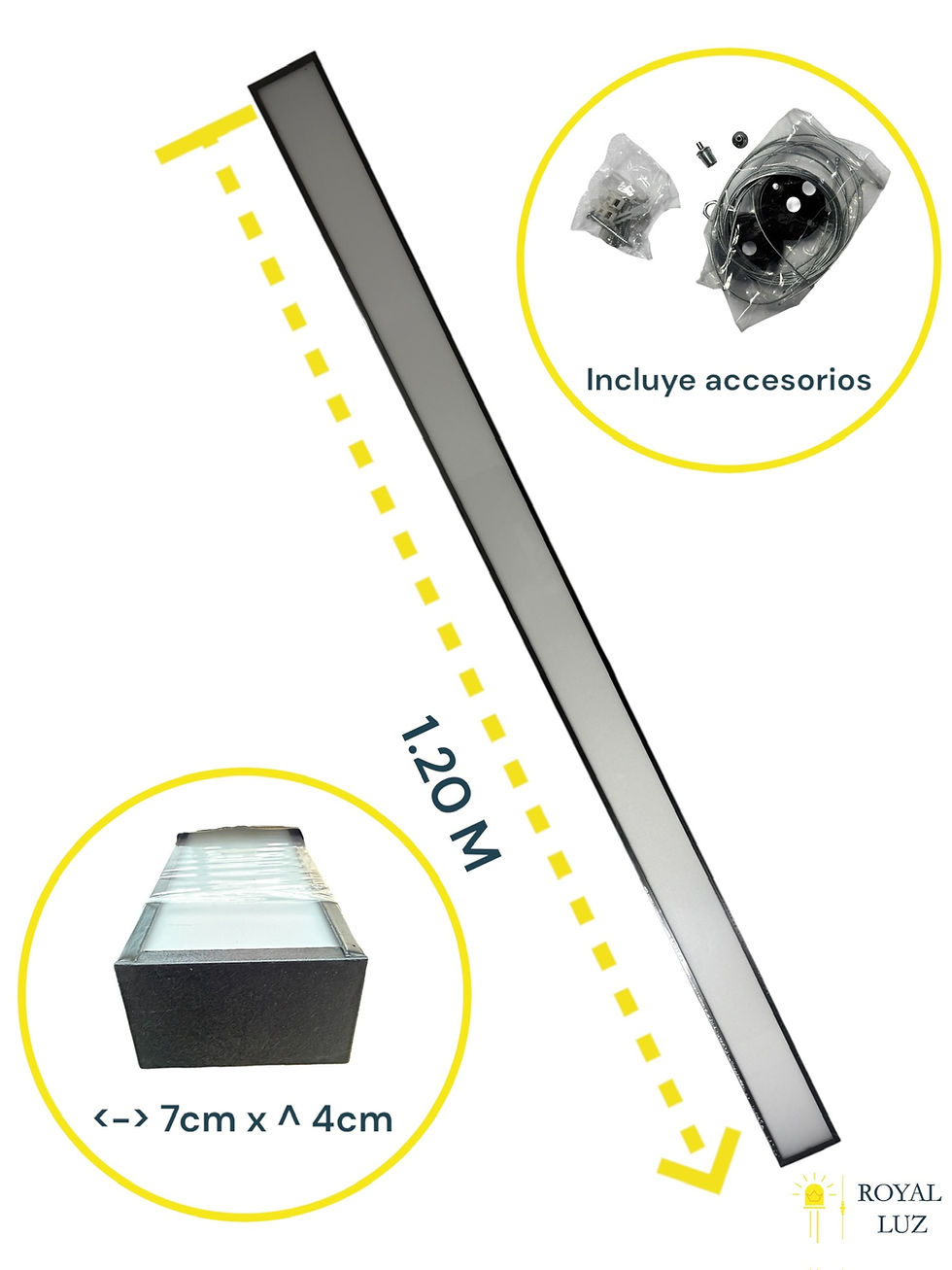 Miniatura: Lámpara Lineal Colgante Luz Neutra 40W