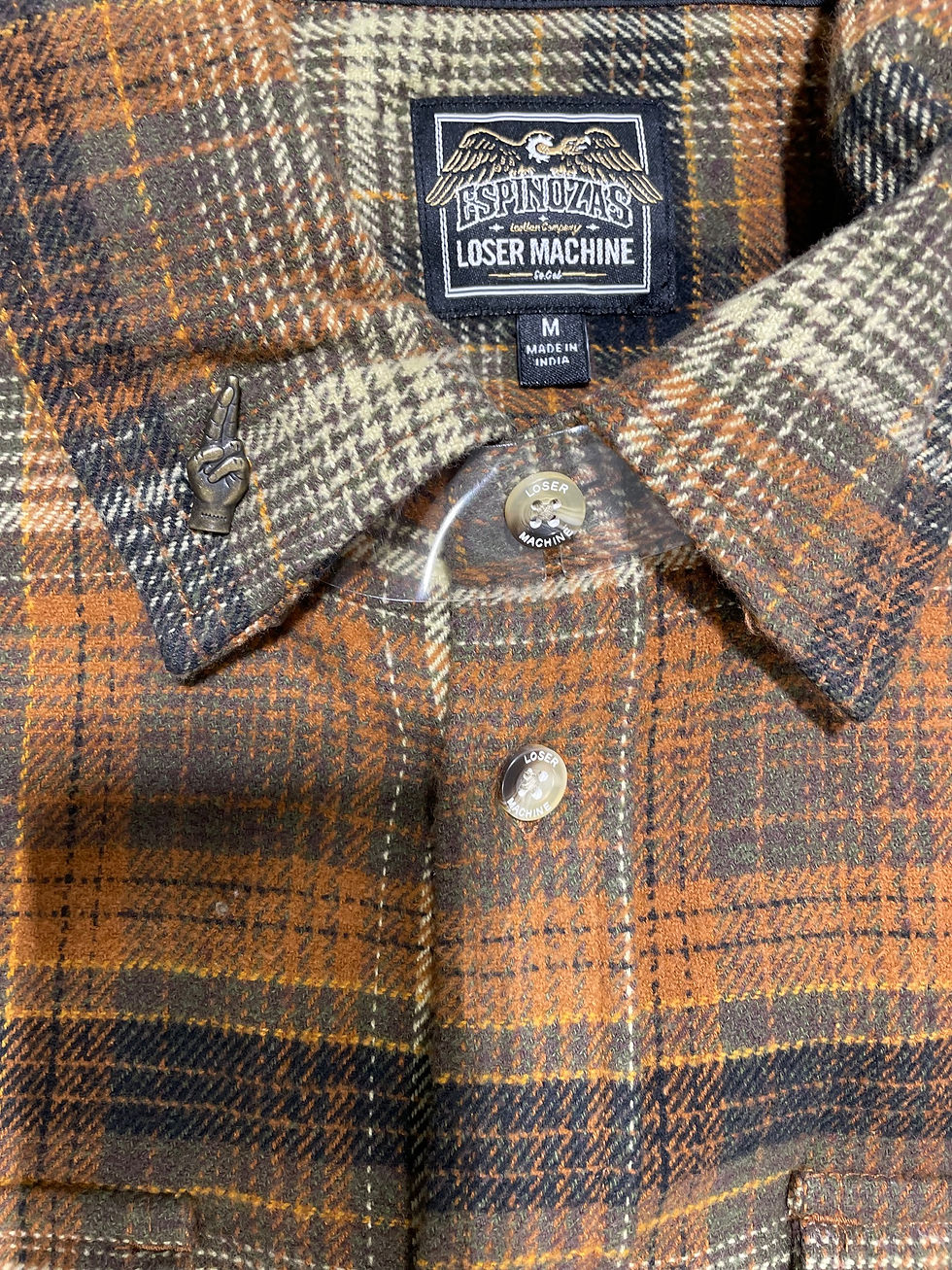 Miniature : LOSER MACHINE ESPINOZAS FLANNEL green   - Médium
