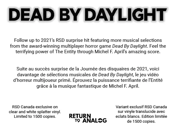 Thumbnail: Dead By Daylight Volume (vinyle)