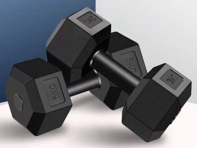 Thumbnail: Allinlife hexagonal dumbers, set of 2 units, 2.5 to 10 kg,  for culturism, fitne