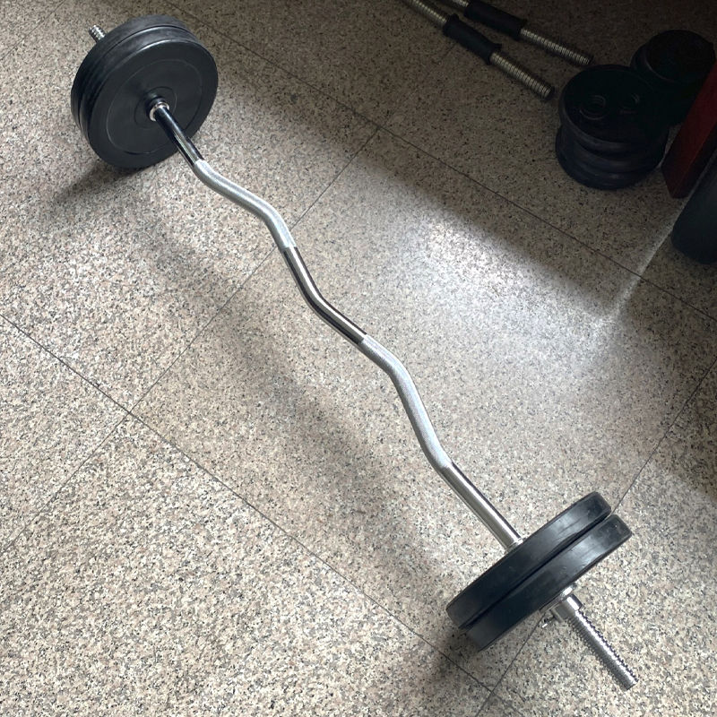 Thumbnail: Standard Straight and Curved Dumbbell Bars, Weight Lift, Training Barbell, Gym a