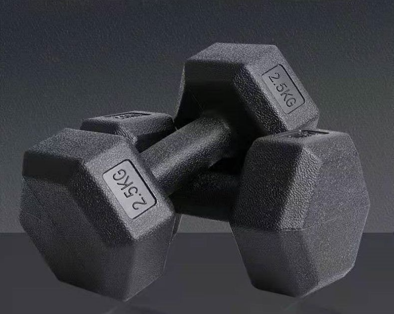 Thumbnail: Allinlife hexagonal dumbers, set of 2 units, 2.5 to 10 kg,  for culturism, fitne