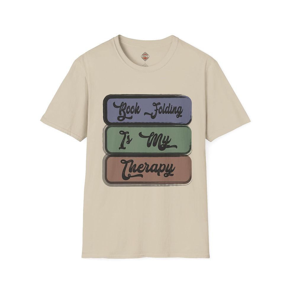 Thumbnail: Book Folding Therapy - Unisex Softstyle T-Shirt