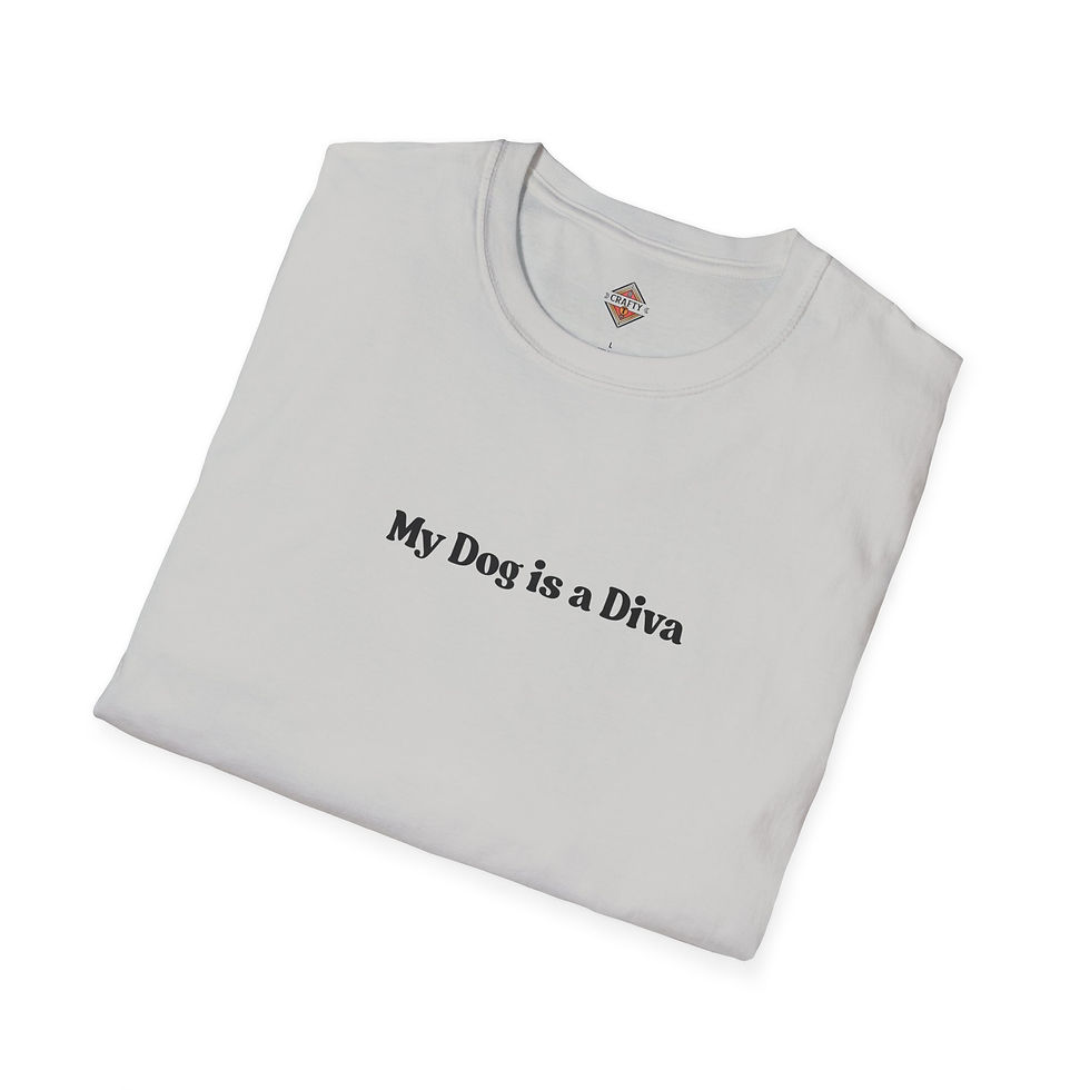 Thumbnail: My Dog is a Diva Unisex Softstyle T-Shirt - Comfy Pet Lover Tee