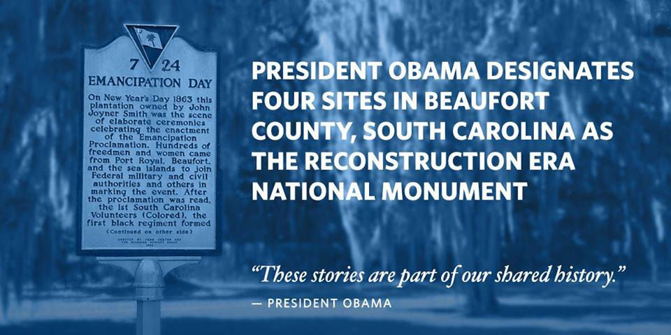 Reconstruction Era South Carolina President Obama Beaufort