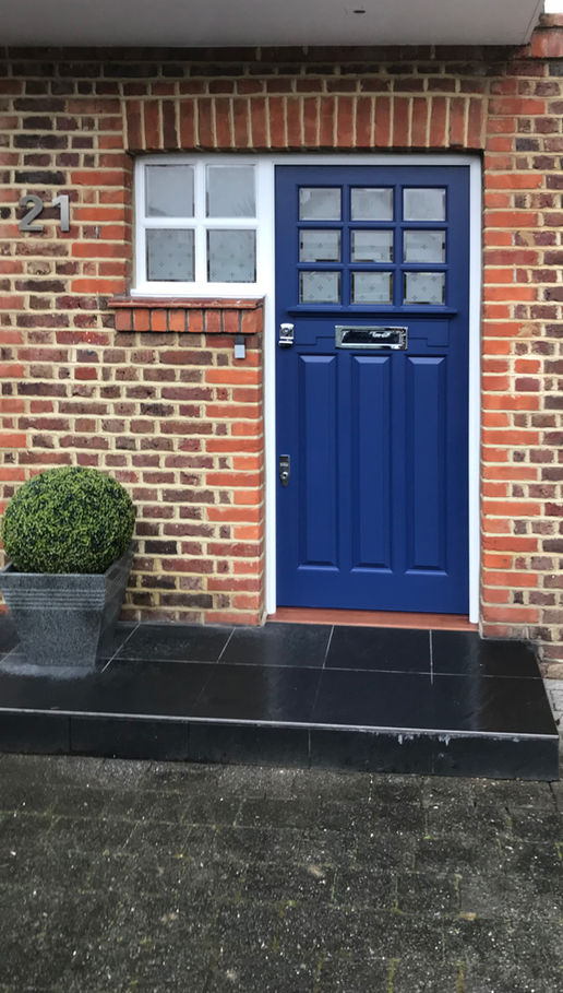 Hand-finished 1920s front door for period homes.