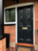 The black Victorian front door