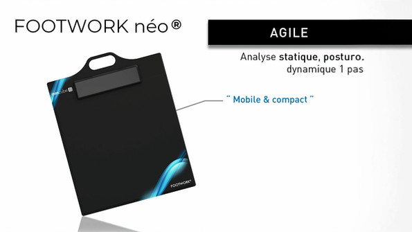 Plateforme de pression mobile, légère, extra plate, avec poignée, FOOTWORK NEO - Par AMCUBE