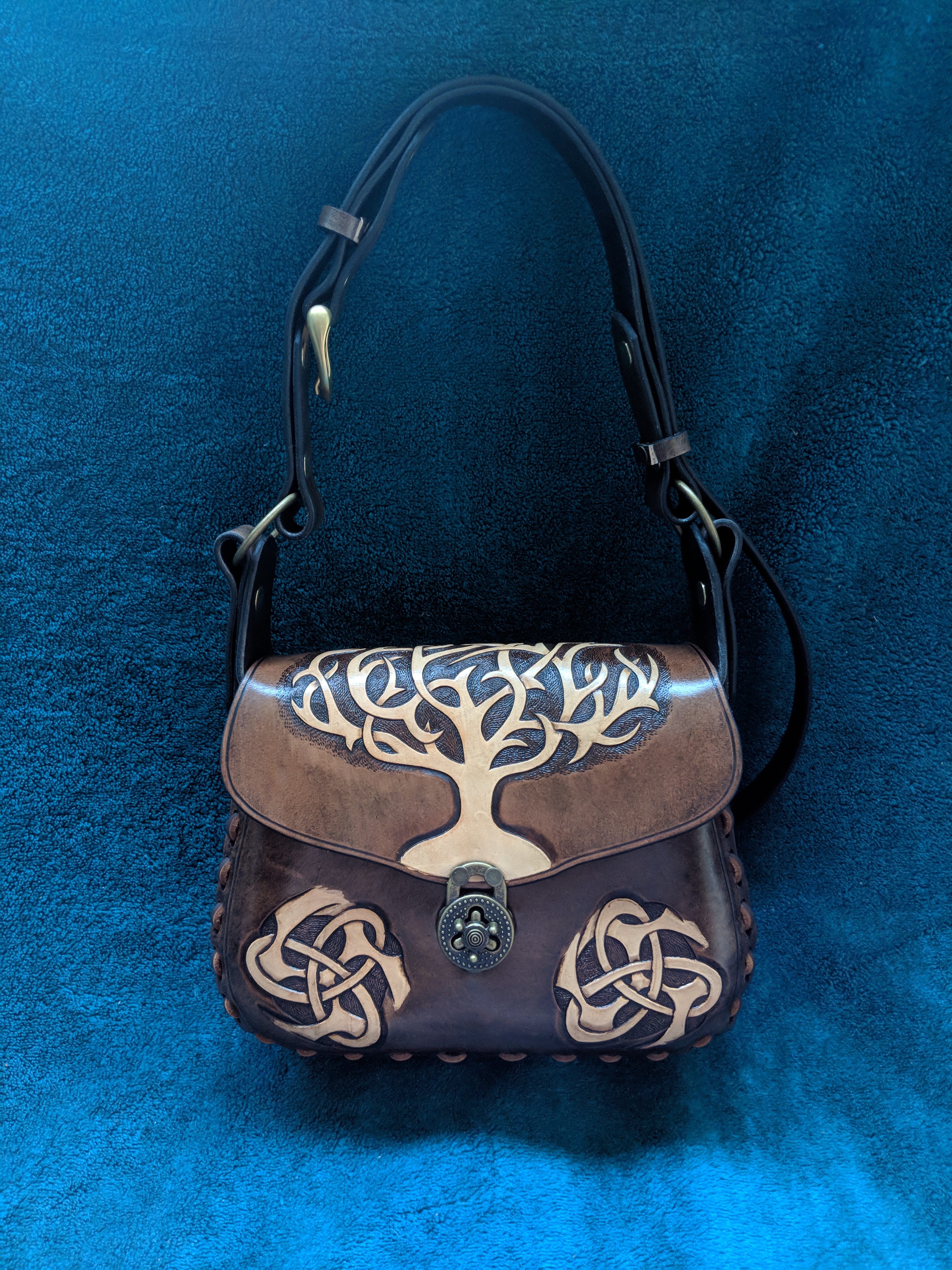 Carved Tree Handbag "Eila"