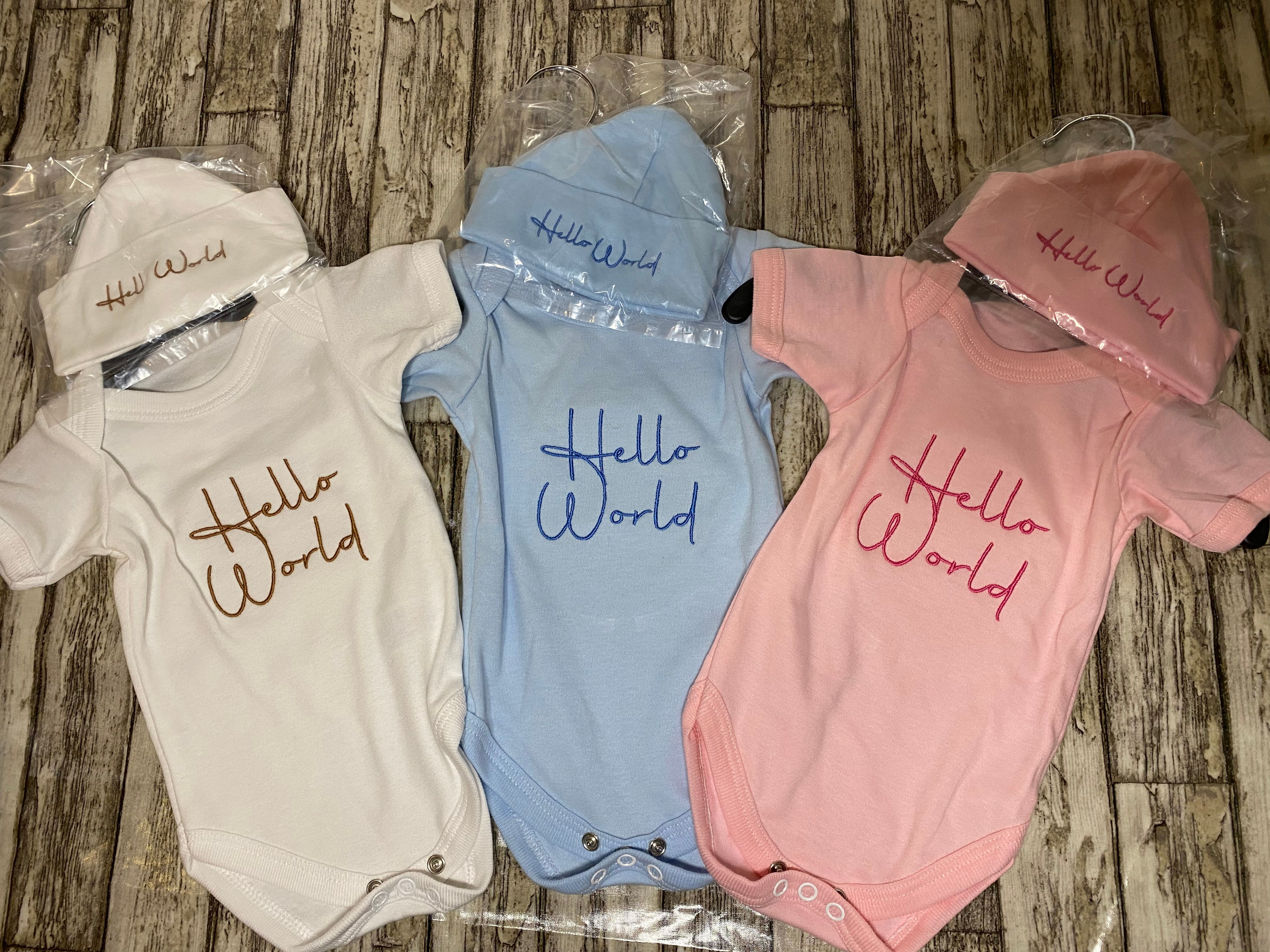 Hello world vest/hat