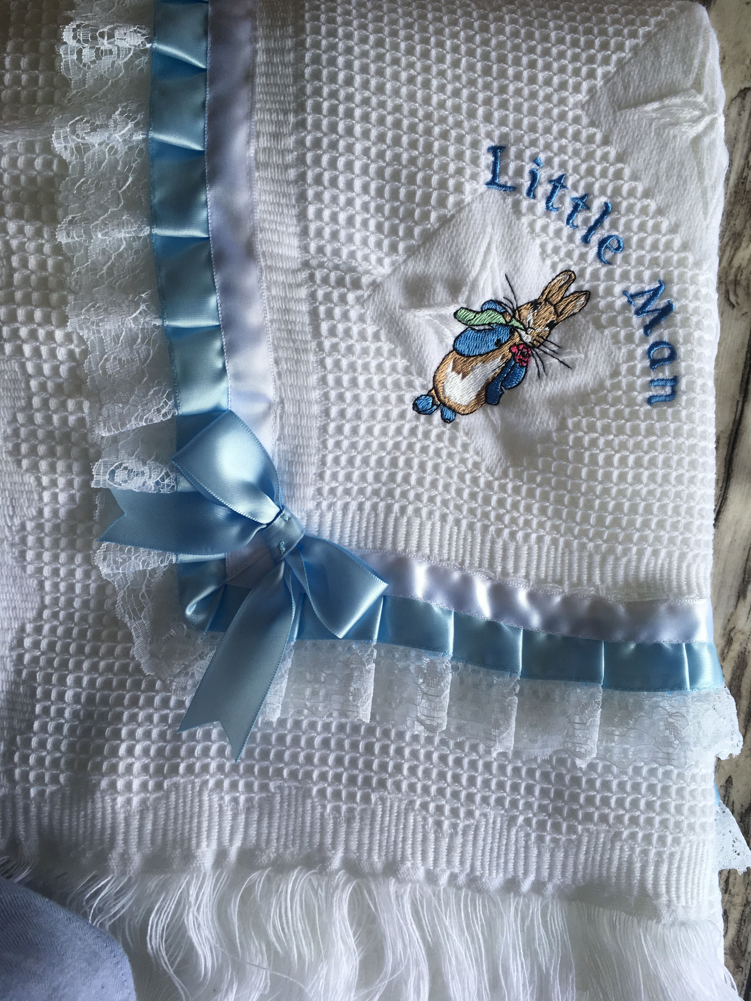 'Little Man' Rabbit blanket