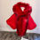 Thumbnail: Red Faux Fur Cape