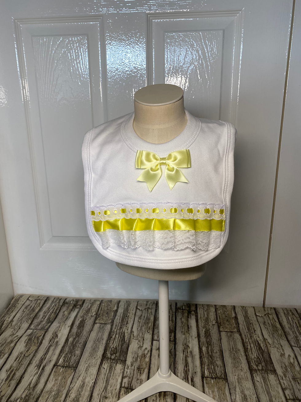 Thumbnail: Yellow Bow Frilly Bib