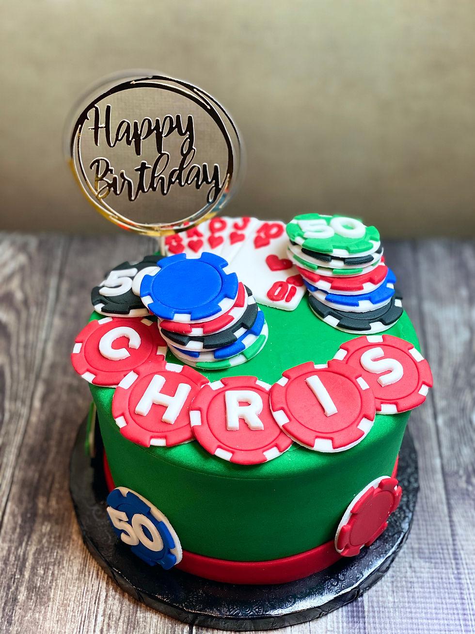 Poker Theme Cake