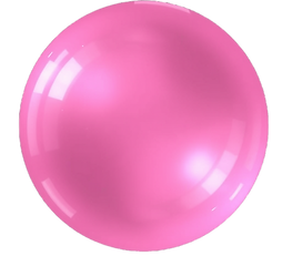 Soft pink glowing orb with transparent background with white glow inside.