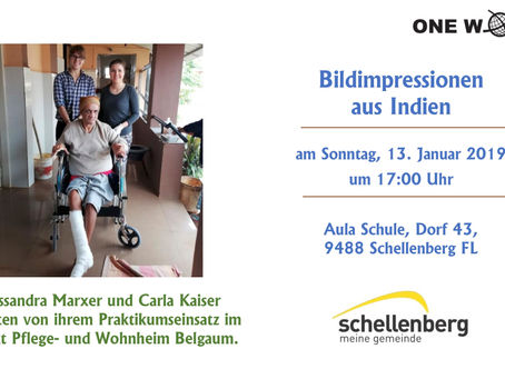 Vortrag über Praktikum von Carla Kaiser und Alessandra Marxer
