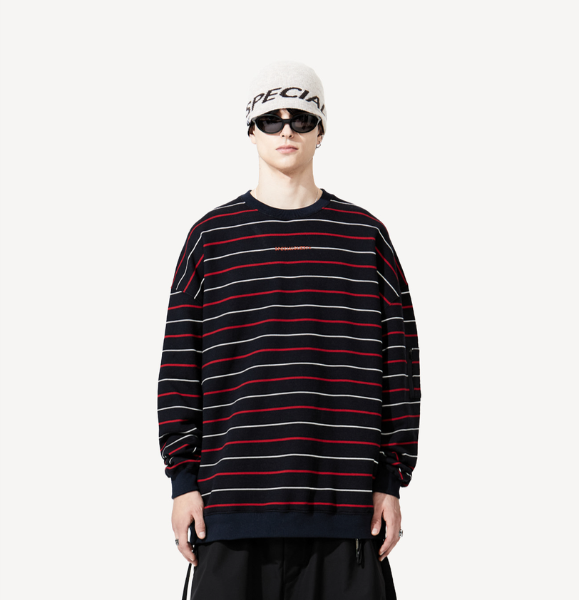 縮圖：2627 SPECIAL GUEST V2 Pinstripe Crewneck