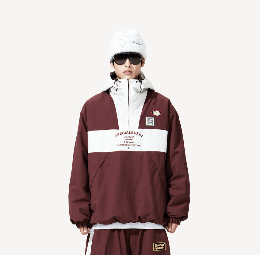 2627 SPECIAL GUEST EASY Colorblock 雪衣|雪褲 - Burgundy