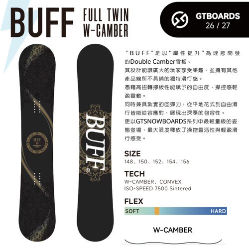 GROUNDTRICK 2026-27雪板- BUFF | 日和Rental