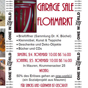 Garage Sale Mauren - One World
