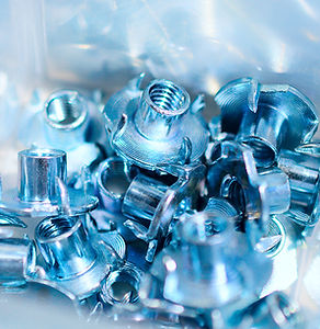 stainless steel parts being passivated.