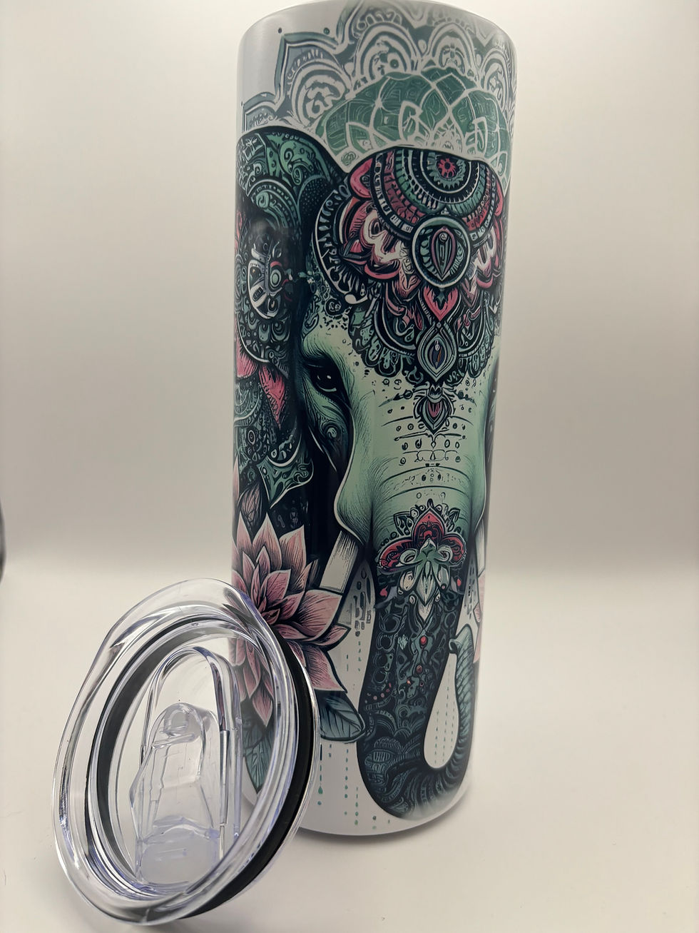 mandala elephant tumbler