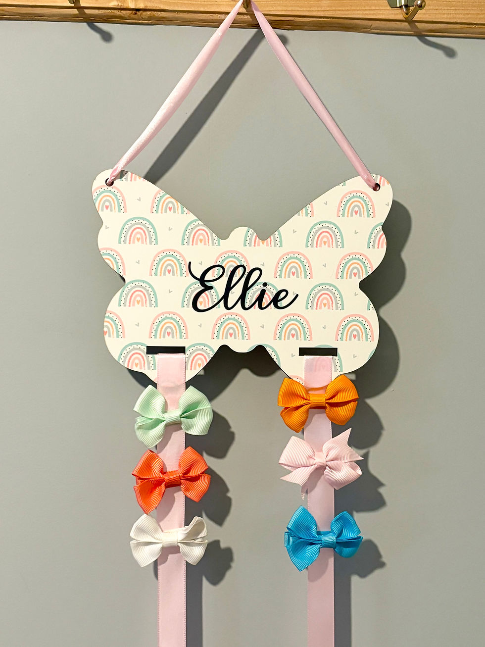 Butterfly with name and bows
