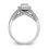 Thumbnail: 14KW 1/2CT Diamond Cluster Ring