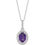 Thumbnail: Sterling Silver Amethyst & Diamond Necklace
