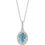 Thumbnail: Sterling Silver Sky Blue Topaz & Diamond Necklace