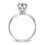 Thumbnail: 14K White ½ct Round Brilliant Moissanite Solitaire