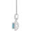Thumbnail: Sterling Silver Sky Blue Topaz & Diamond Necklace