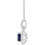 Thumbnail: Sterling Silver Sapphire & Diamond Necklace