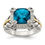 Thumbnail: Sterling Silver & 14K Blue Topaz Diamond Ring