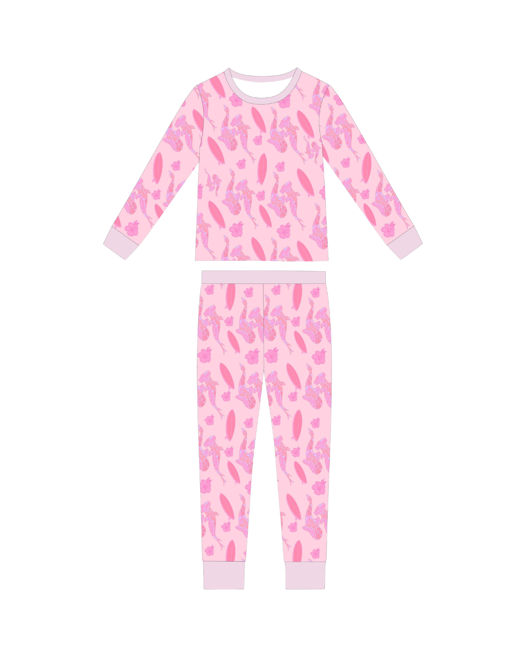 Surfside Shark Bamboo Two Piece Long Pajamas