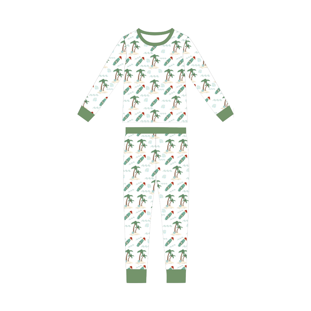 Surfing Christmas Bamboo Pajamas