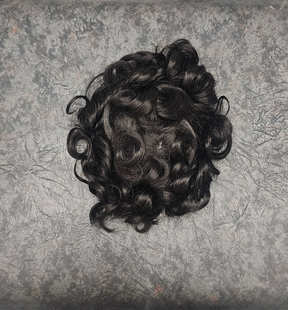 Protesi in pellicola in capelli naturali colore nero